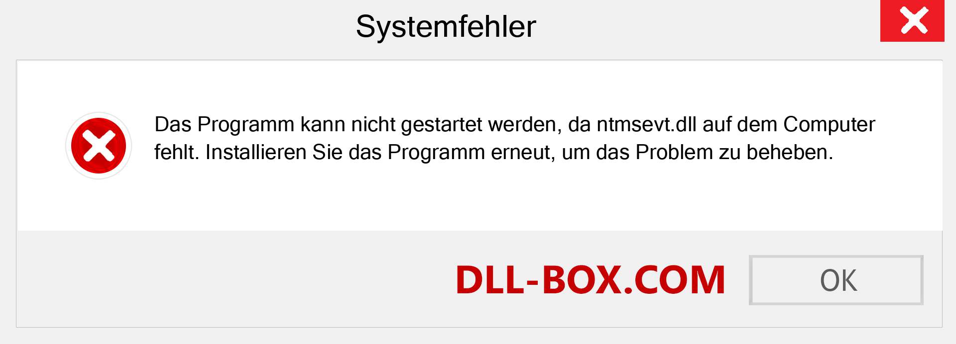 ntmsevt.dll-Datei fehlt?. Download für Windows 7, 8, 10 - Fix ntmsevt dll Missing Error unter Windows, Fotos, Bildern